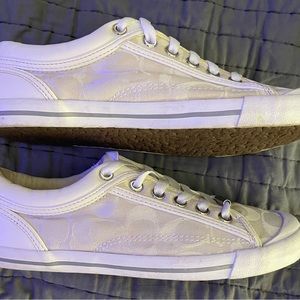 Coach Francesca Sneakers Canvas Tennis Shoes Women's Size 6.5 Style # A6296